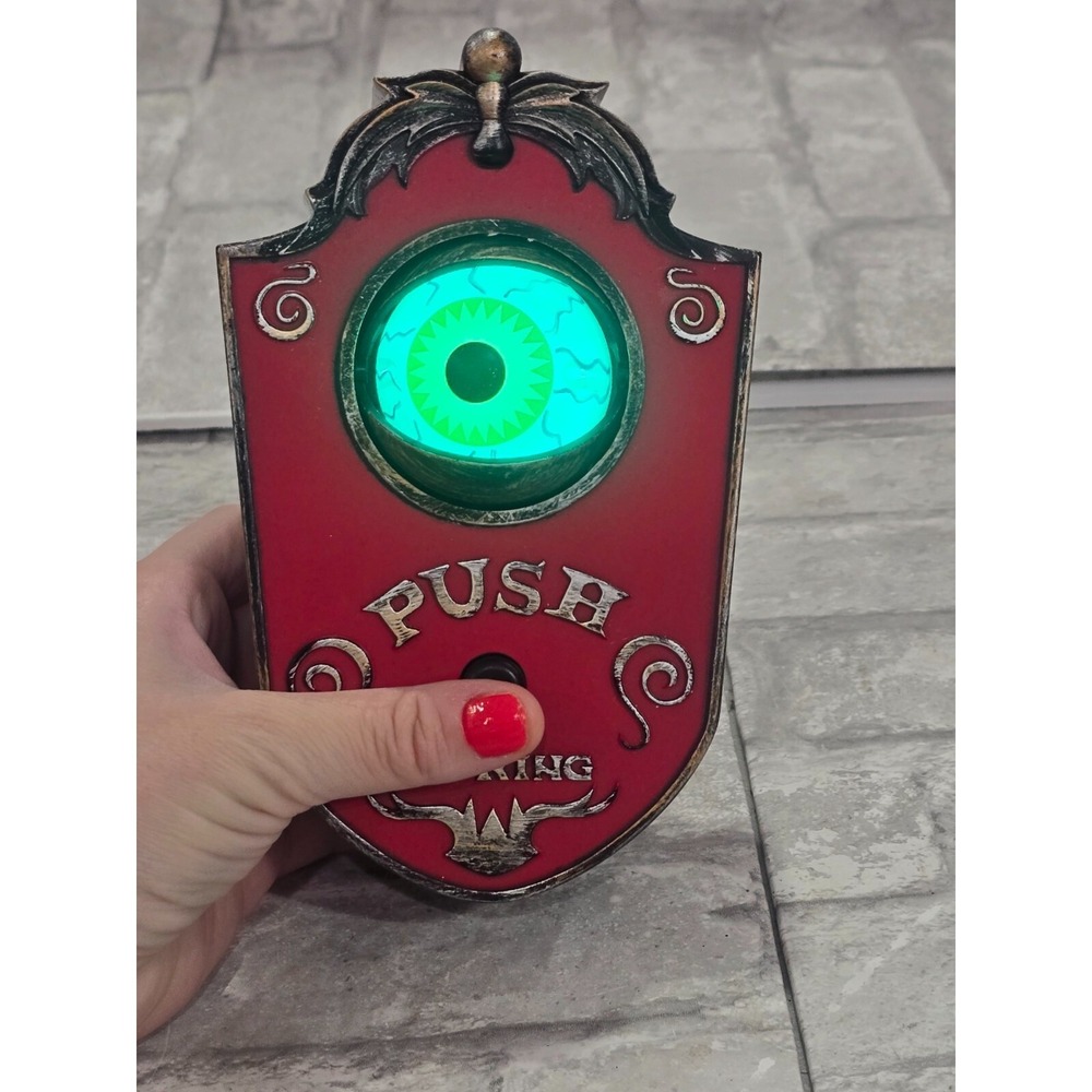 Haunted House Halloween Animated Eyeball No Sounds Doorbell VIDEO